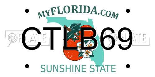 CTLB69 Florida License Plate