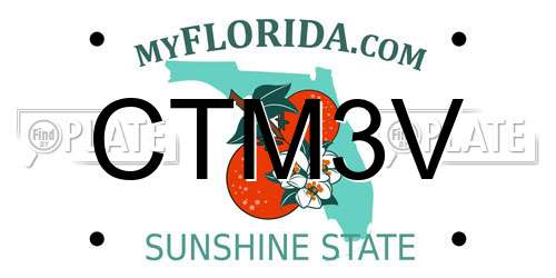 CTM3V Florida License Plate