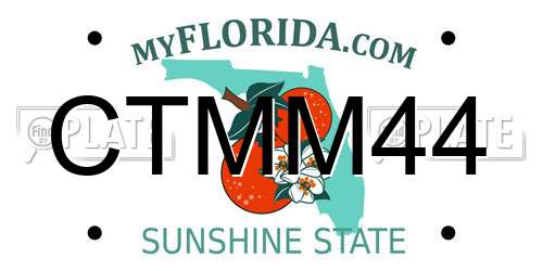 CTMM44 Florida License Plate