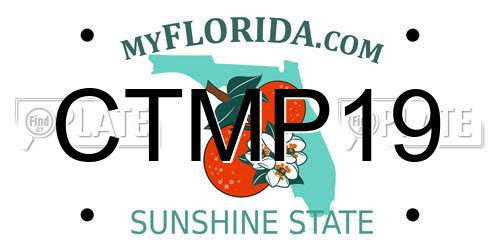 CTMP19 Florida License Plate
