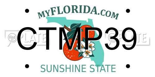 CTMP39 Florida License Plate