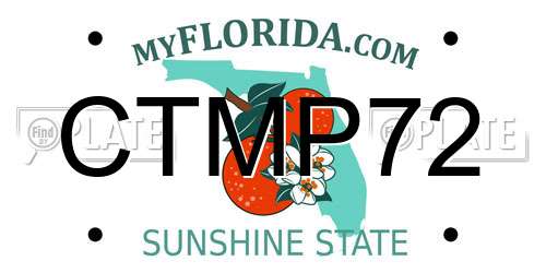 CTMP72 Florida License Plate