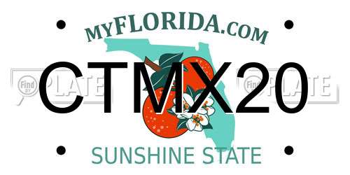 CTMX20 Florida License Plate