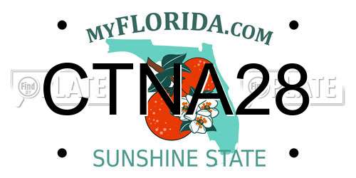 CTNA28 Florida License Plate