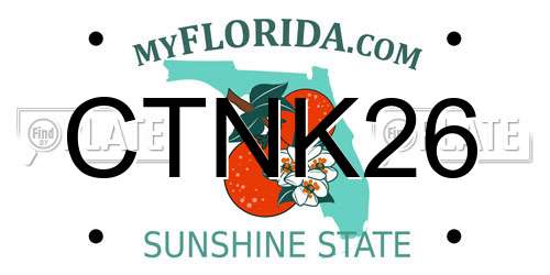 CTNK26 Florida License Plate