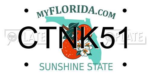 CTNK51 Florida License Plate