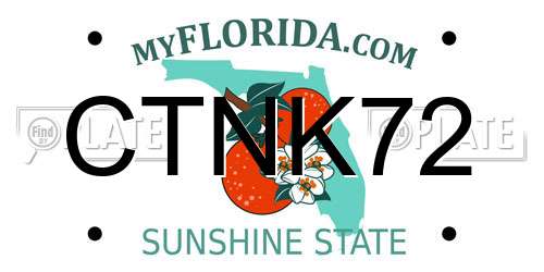 CTNK72 Florida License Plate
