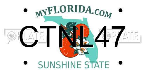CTNL47 Florida License Plate