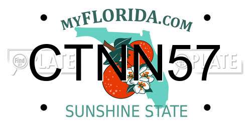 CTNN57 Florida License Plate