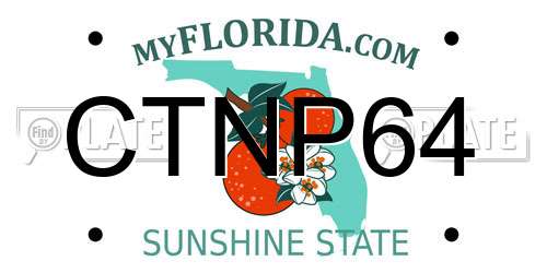 CTNP64 Florida License Plate