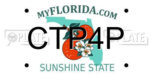 CTP4P Florida License Plate