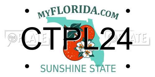 CTPL24 Florida License Plate