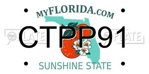 CTPP91 Florida License Plate