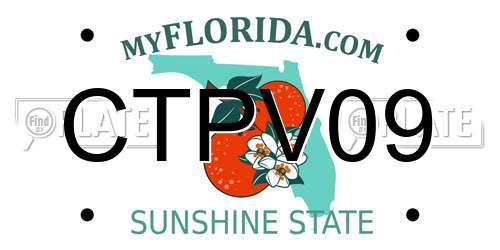 CTPV09 Florida License Plate