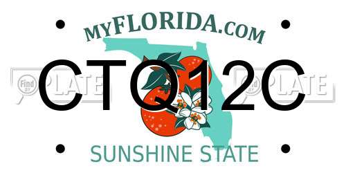 CTQ12C Florida License Plate