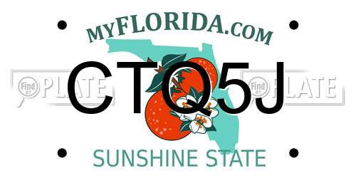 CTQ5J Florida License Plate