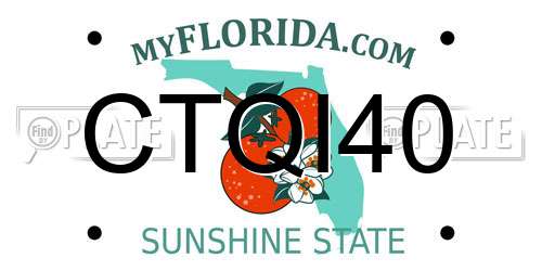 CTQI40 Florida License Plate