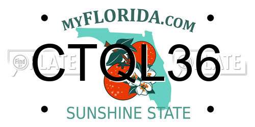 CTQL36 Florida License Plate