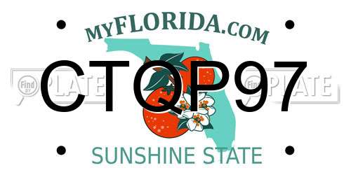 CTQP97 Florida License Plate