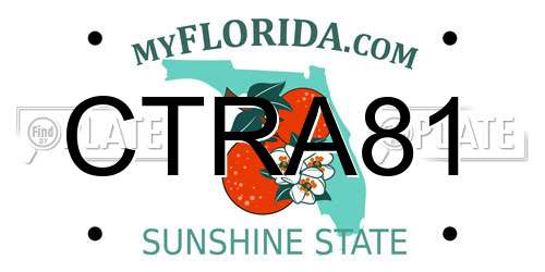 CTRA81 Florida License Plate