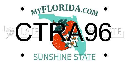 CTRA96 Florida License Plate