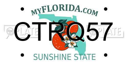 CTRQ57 Florida License Plate