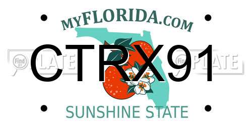 CTRX91 Florida License Plate