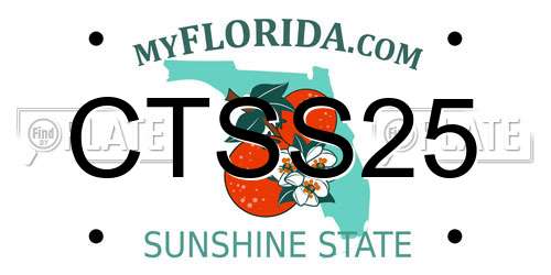 CTSS25 Florida License Plate