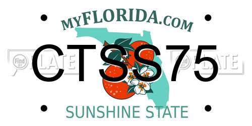 CTSS75 Florida License Plate