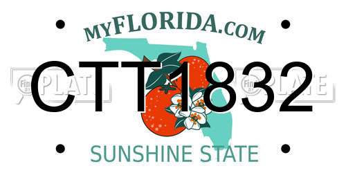 CTT1832 Florida License Plate
