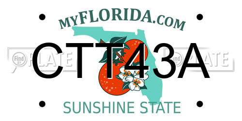 CTT43A Florida License Plate