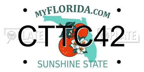 CTTC42 Florida License Plate