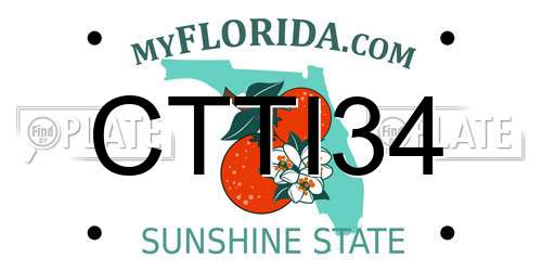 CTTI34 Florida License Plate