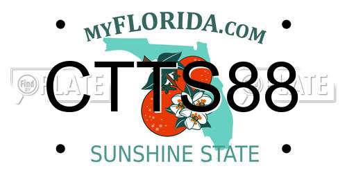 CTTS88 Florida License Plate
