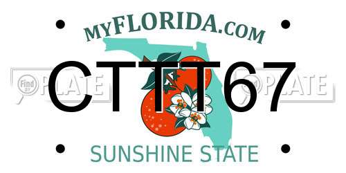 CTTT67 Florida License Plate