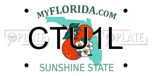 CTU1L Florida License Plate