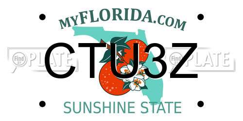 CTU3Z Florida License Plate