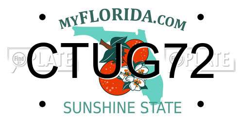 CTUG72 Florida License Plate