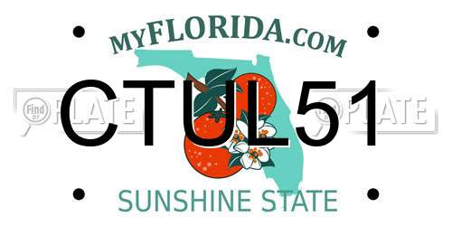 CTUL51 Florida License Plate