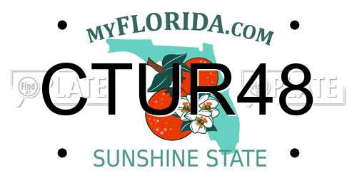CTUR48 Florida License Plate