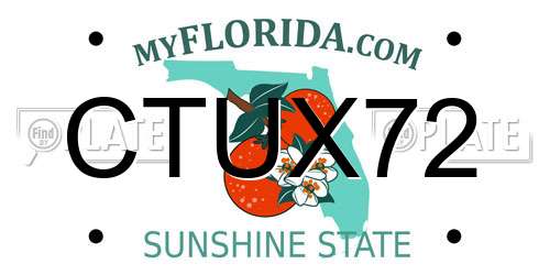 CTUX72 Florida License Plate