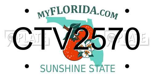 CTV2570 Florida License Plate