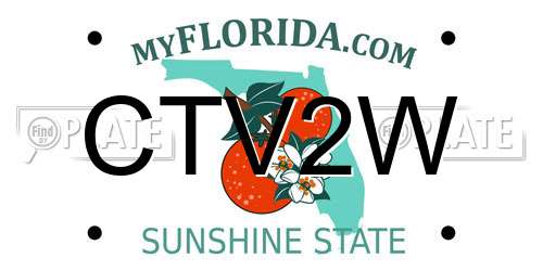 CTV2W Florida License Plate