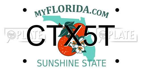 CTX5T Florida License Plate