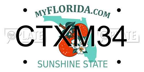 CTXM34 Florida License Plate