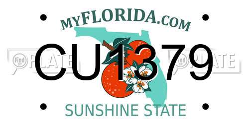 CU1379 Florida License Plate