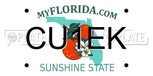 CU1EK Florida License Plate