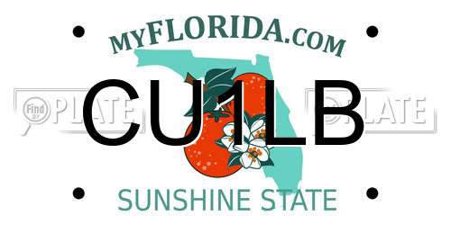 CU1LB Florida License Plate