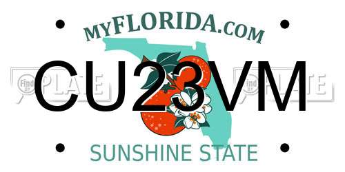 CU23VM Florida License Plate