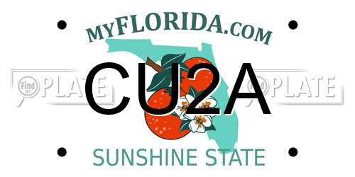 CU2A Florida License Plate